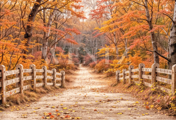 Fabric Photography Background Fall Forest / Backdrop 6946