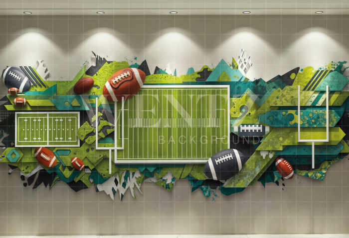 Fabric Photo Background American Football Father's Day / Backdrop 7264