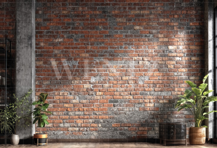 Fabric Photography Background Brick Wall Father's Day / Backdrop 7313