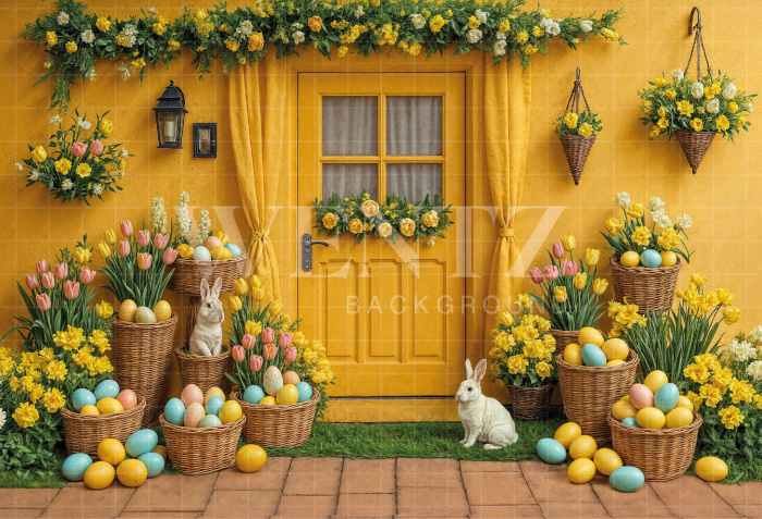 Fabric Photography Background Easter Facade / Backdrop 7968