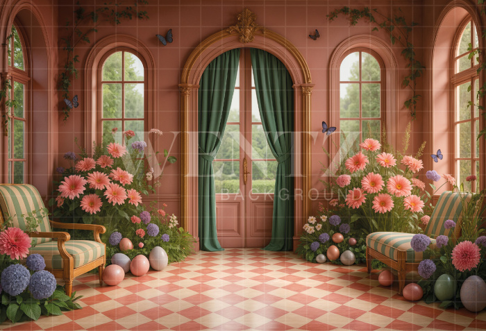 Fabric Photography Background Easter / Backdrop 7969