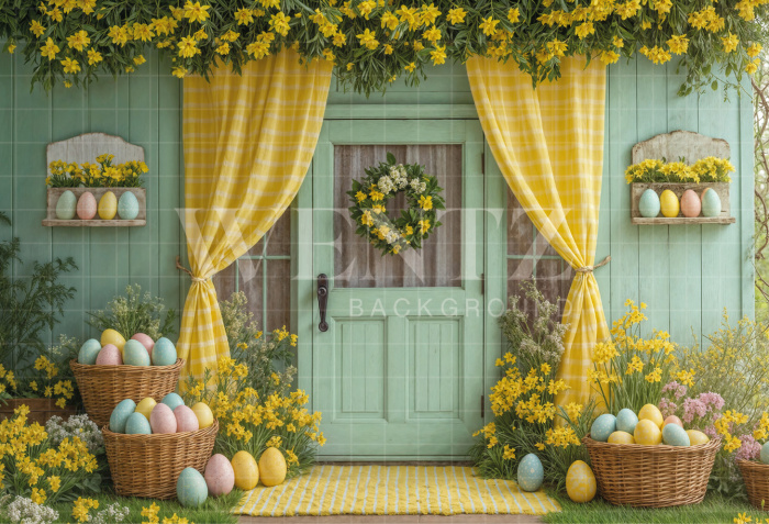 Fabric Photography Background Easter Facade / Backdrop 7971