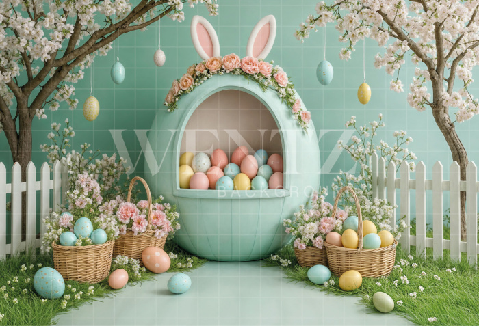 Fabric Photography Background Easter / Backdrop 7973