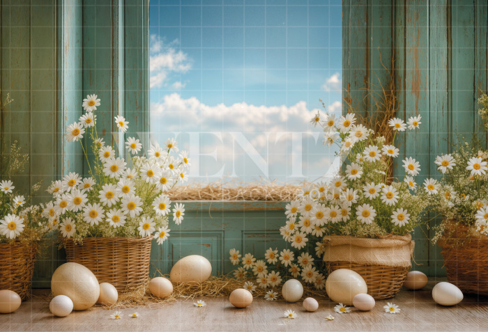 Fabric Photography Background Easter / Backdrop 7977