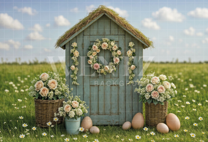 Fabric Photography Background Easter / Backdrop 7984