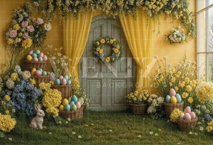 Fabric Photography Background Easter Facade / Backdrop 7985