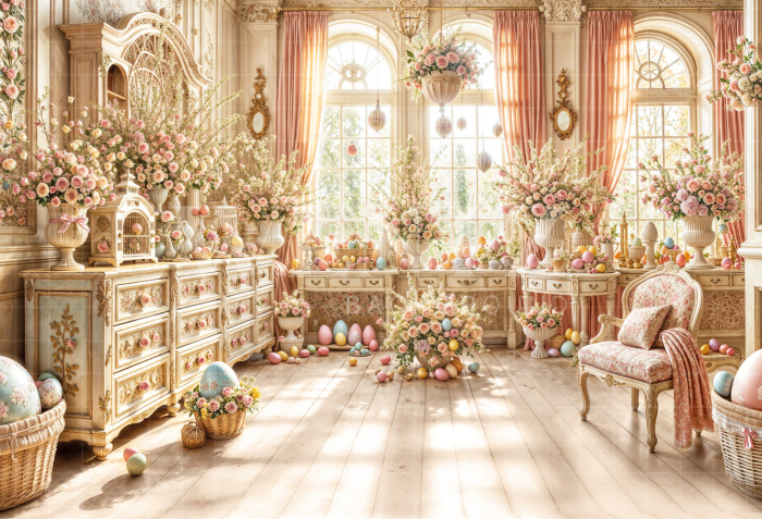 Fabric Photography Background Easter Room / Backdrop 6668