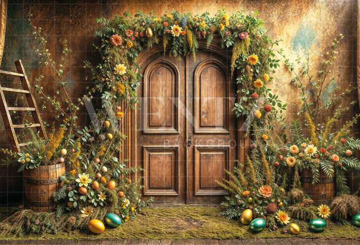 Fabric Photography Background Easter Facade / Backdrop 6689