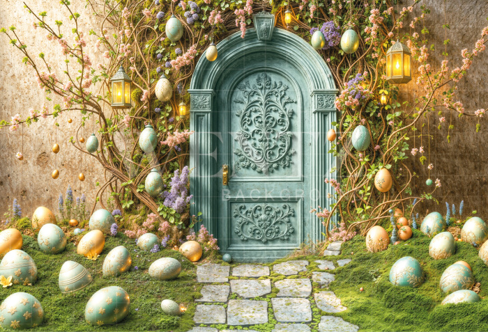 Fabric Photography Background Easter Facade / Backdrop 6694