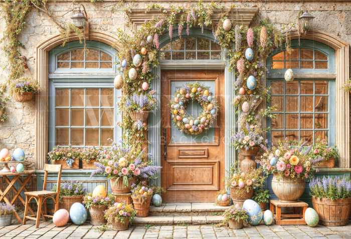 Fabric Photography Background Easter Facade / Backdrop 6716