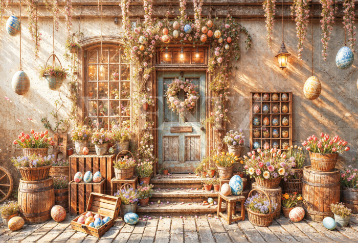 Fabric Photography Background Easter Facade / Backdrop 6720