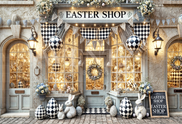 Fabric Photography Background Easter Shop / Backdrop 6746