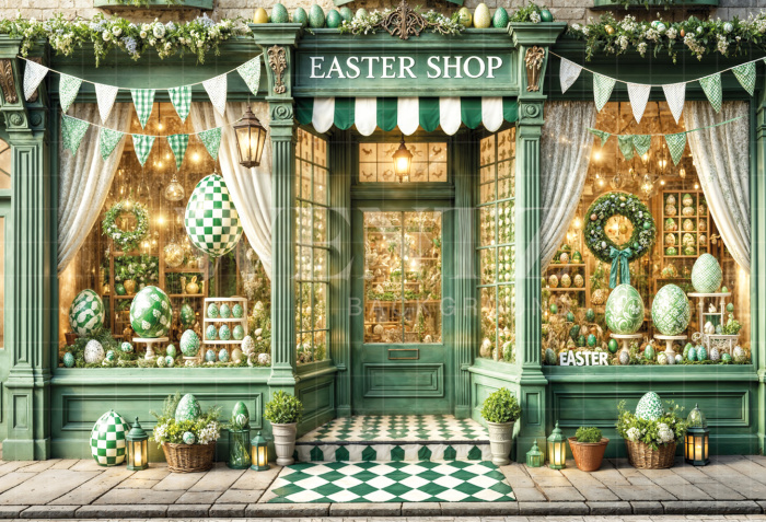 Fabric Photography Background Easter Shop / Backdrop 6748