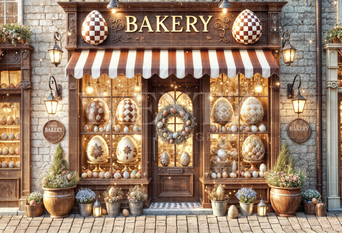 Fabric Photography Background Easter Bakery / Backdrop 6750
