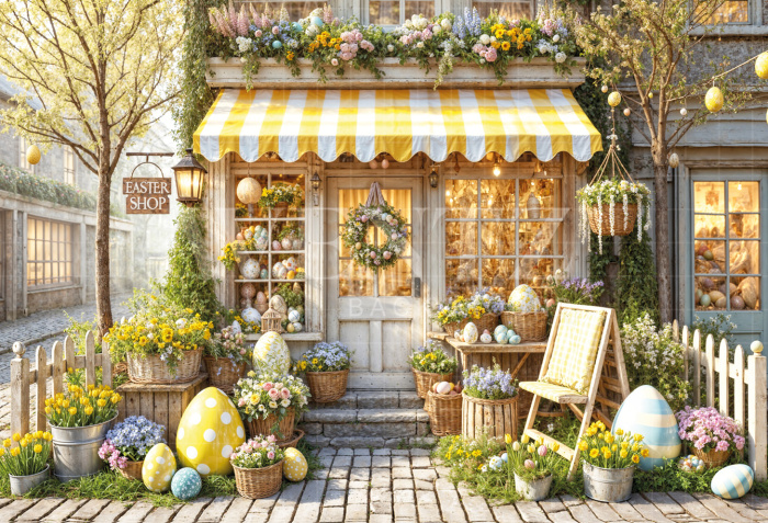 Fabric Photography Background Easter Shop / Backdrop 6757