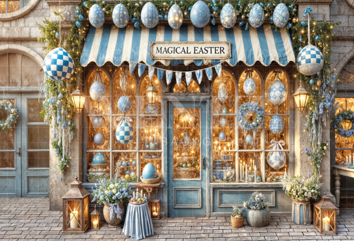 Fabric Photography Background Easter Shop / Backdrop 6759