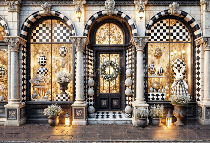 Fabric Photography Background Easter Facade / Backdrop 6771