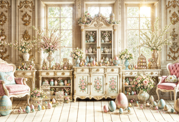 Fabric Photography Background Easter Room / Backdrop 6788
