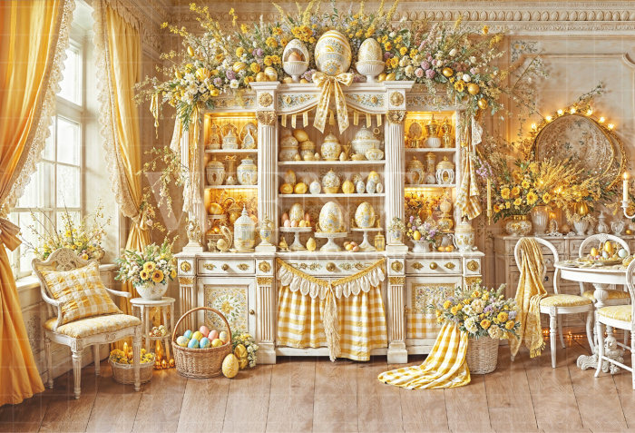 Fabric Photography Background Easter Kitchen / Backdrop 6806