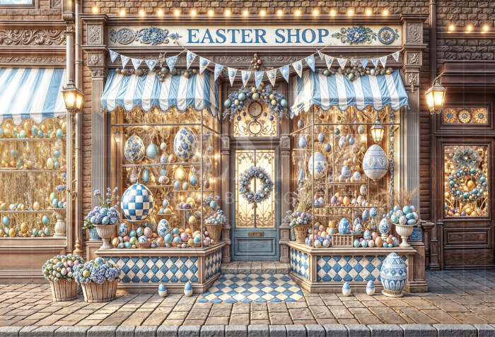 Fabric Photography Background Easter Shop / Backdrop 6815