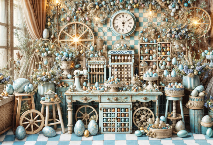 Fabric Photography Background Easter / Backdrop 6819