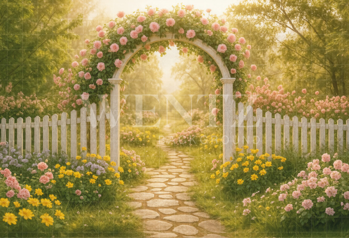 Fabric Photography Background Spring Garden / Backdrop 7879