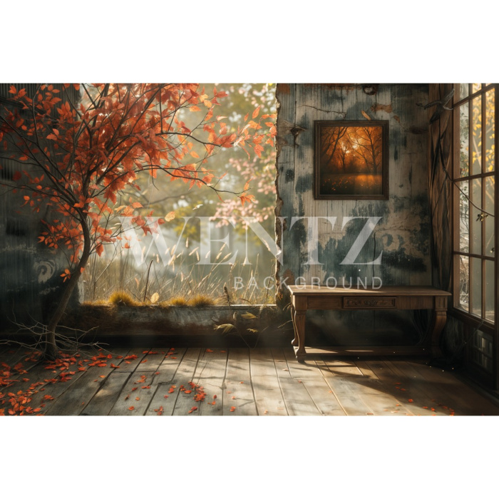 Fabric Photography Background Fall Room / Backdrop 5944