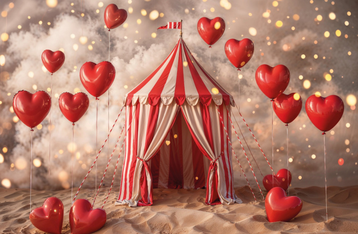 Fabric Photography Background Valentine's Day / Backdrop 6048