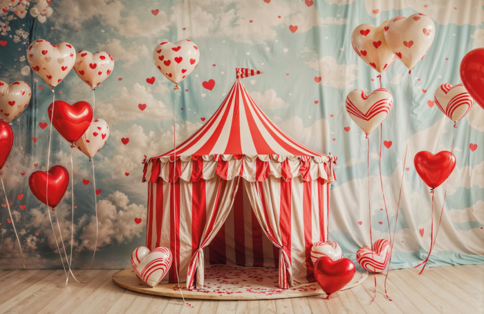 Fabric Photography Background Valentine's Day / Backdrop 6045