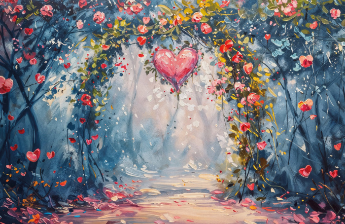 Fabric Photography Background Valentine's Day / Backdrop 6052