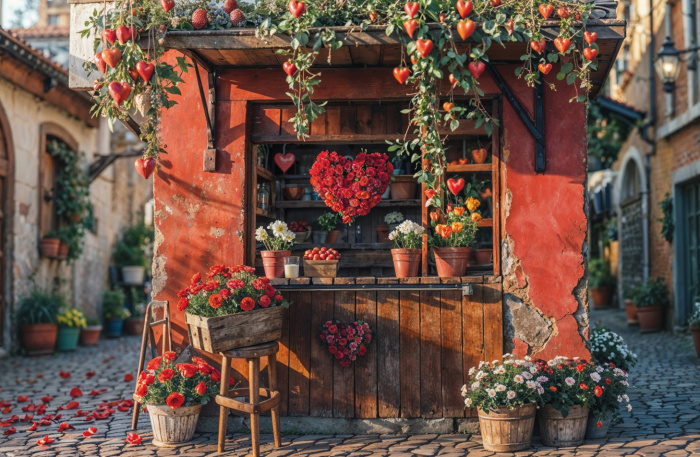 Fabric Photography Background Valentine's Day / Backdrop 6056