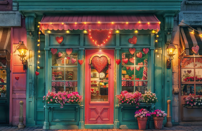 Fabric Photography Background Valentine's Day Floriculture / Backdrop 6064