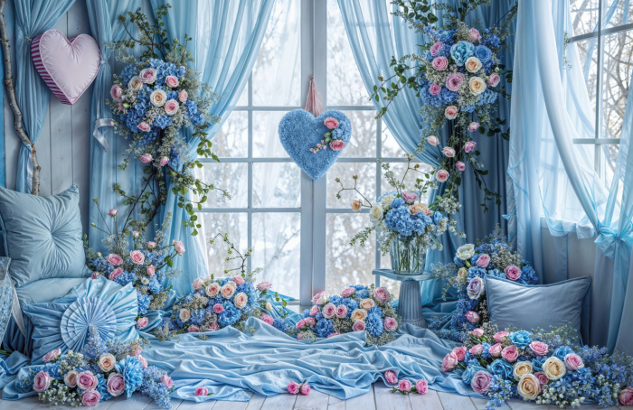 Fabric Photography Background Valentine's Day / Backdrop 6067