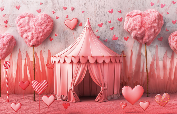 Fabric Photography Background Valentine's Day / Backdrop 6060