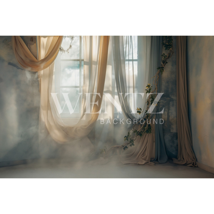 Fabric Photography Background Mother's Day Scenery with Curtains / Backdrop 5828