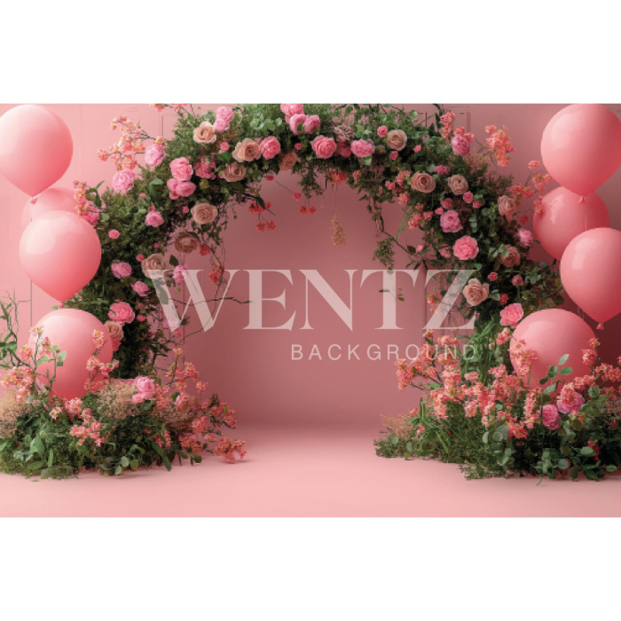 Fabric Photography Background Mother's Day Floral Arch / Backdrop 5857