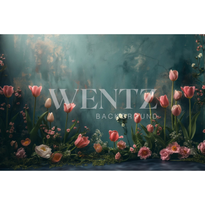 Fabric Photography Background Mother's Day Floral Scenery / Backdrop 5840