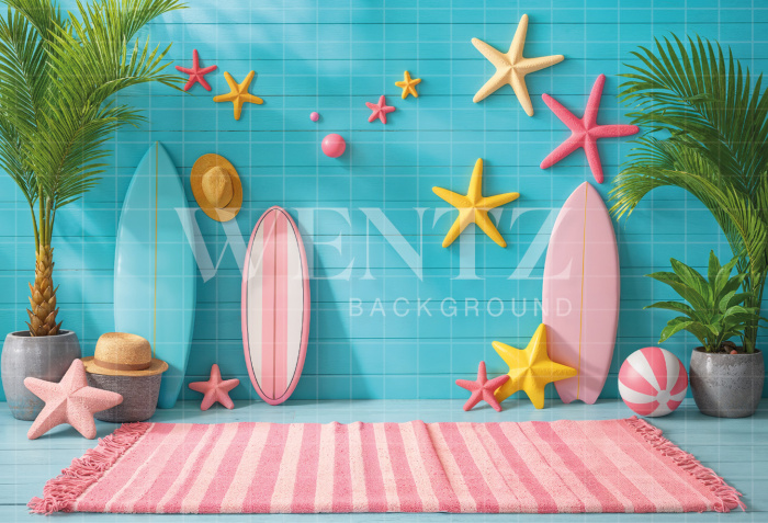 Fabric Photography Background Summer / Backdrop 7903