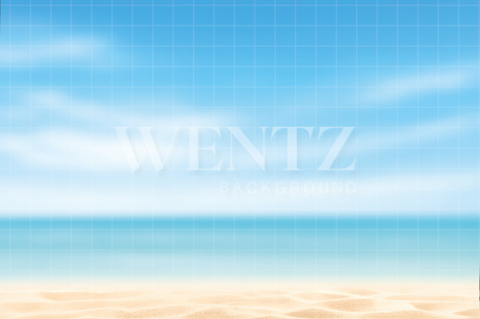 Fabric Photography Background Summer Beach / Backdrop 7904