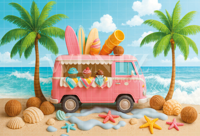 Fabric Photography Background Summer / Backdrop 7918