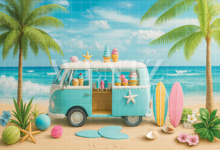 Fabric Photography Background Summer/ Backdrop 7919