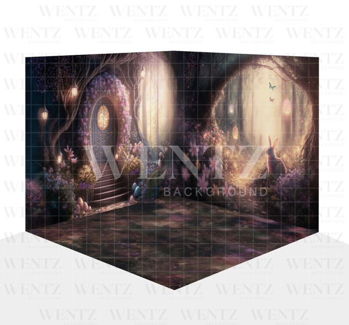 Photography Background in Fabric Easter in Forest Set 3D / WTZ158