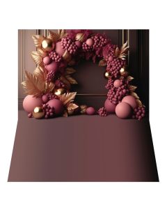 Photography Background in Fabric Cake Smash Marsala and Gold / Backdrop 3199