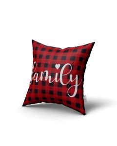 Pillow Case Plaid Black and Red Family - 45 x 45 / WA18