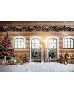 Photography Background in Fabric Christmas Scenario / Backdrop 1331