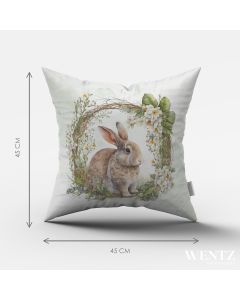 Pillow Case Easter with Rabbit - 45 x 45 / WA54