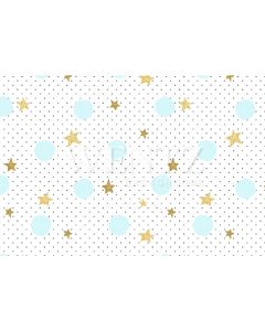 Photography Background in Fabric Golden Stars Pastel Color / Backdrop 1417