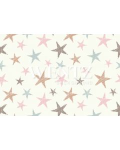 Photography Background in Fabric Stars Pastel Color / Backdrop 1418