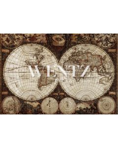 Photography Background in Fabric World Map / Backdrop 1549