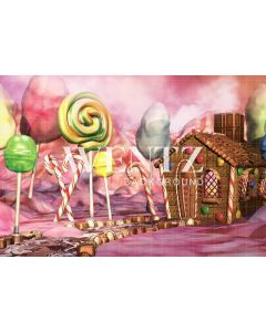 Photography Background in Fabric Candy House / Backdrop 1570